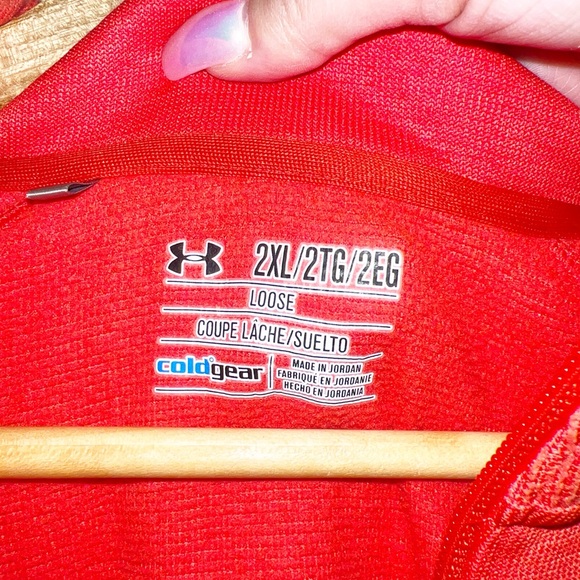 Under Armour men’s orange storm 1 cold gear loose fit quarter zip up jacket - Picture 7 of 12